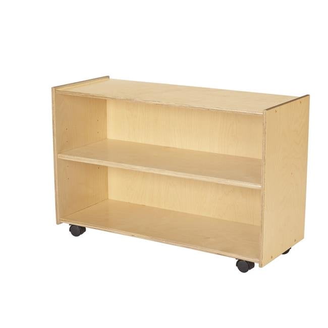 Bookcase with 24 in. Adjustable Shelf Mobile Locking Casters