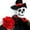 A, variant on QLUEWX Halloween Hanging Skeleton Decorations, 33.5" Purple Spooky Cloaks Skeleton with Bow & Rose, Festival Prop Halloween Party Decorations, Halloween Decor for Home Outdoor Haunted House