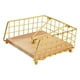 thumbnail image 3 of Servilletero decorativo de mesa con base de madera y brazo con peso, organizador moderno. Oro, 3 of 9