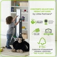 thumbnail image 4 of Little Partners Contempo Art Toddler Easel - Adjustable Height Two-Sided Paint Station for Kids with Chalk Board, Magnetic Dry Erase Board, Paper Holder, Paint Containers - Earl Grey, 4 of 11