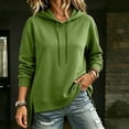 thumbnail image 4 of Yutgune Womens Hoodies Oversized Hoodies For Women Side Split Hem Long Sleeve Casual Sweatshirt, 4 of 9