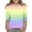 Yellow, variant on Meresysid Kids Three-Quarter Sleeve Shirts Gradient Crewneck Pullover Basic Tees Daily Tees Blouses Spring Summer Clothes Green 11-12 Years