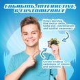 thumbnail image 3 of Stomp Rocket Robo Spinner Transformable Fidget Spinner Paquete de 4 - Transformer Robot Fidget Toy para niños - Cool Sensory Gadgets - Regalos de tallo giratorio y recuerdos de fiesta para niños, niña, 3 of 6