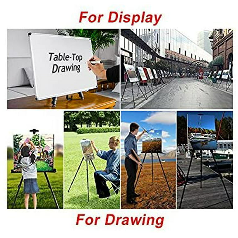 Artist Easel Stand, RRFTOK Metal Tripod Adjustable Easel for Painting  Canvases Height from 21 to 66with Reinforced Triangle,Carry Bag for