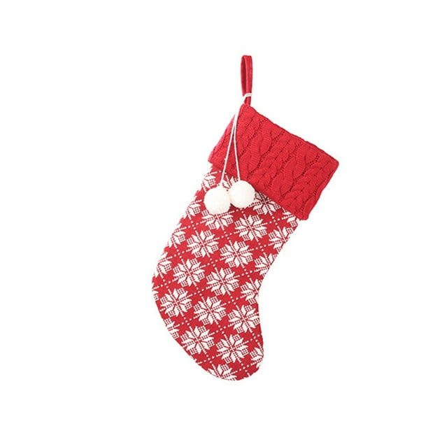 Yuarrent Bolsas de punto Embalaje Elk Snowflake Hanger Calcetines Gran capacidad Goodie Bag Colgante de Navidad para Candy Bar Boda Kits de decoración para fiestas Copo de nieve Yuarrent HA068136-03