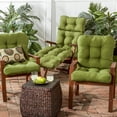 thumbnail image 5 of Greendale Home Fashions Outdoor Tufted 42'' x 21'' Chair Cushion, Set of 2, Brick Stripe, 5 of 99