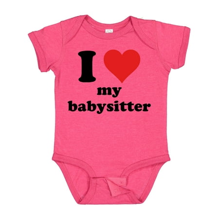 

Inktastic I Heart My Babysitter Gift Baby Boy or Baby Girl Bodysuit