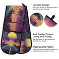 thumbnail image 2 of Yayeee Double Oven Mitt Kitchen Heat Resistant Baking 35" x7" Quilted Glove, Neon Road, 2 of 6