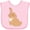 AD-Pink, variant on Inktastic Easter Cute Floppy Ear Brown Bunny Boys or Girls Baby Bib