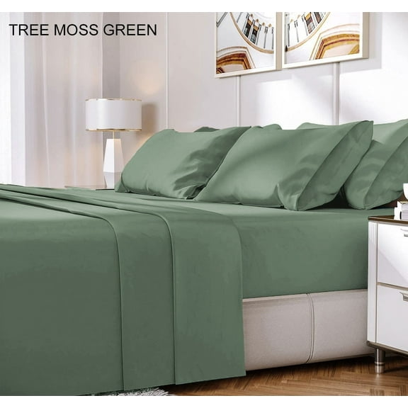 Premium Luxury 6-Piece Rayon from Bamboo Sheet Set with Deep Pockets Soft & Comfortable - 40 Colors