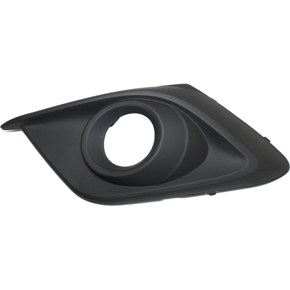 Fog Light Trim Compatible with 2014-2016 Mazda 3 Sport Front, Left Driver Textured Black
