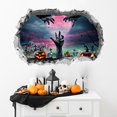 thumbnail image 2 of , pegatinas de pared 3D de Halloween, mano fantasma de terror, cementerio, calabazas, murciélagos, calcomanías de pared espeluznantes, 2 of 5
