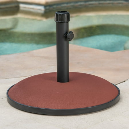 Maximus 33lbs Concrete and Iron Umbrella Base, Brownish Red