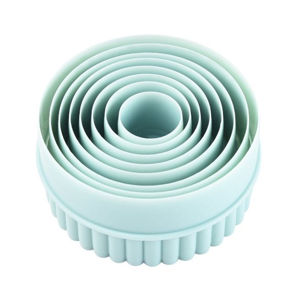 Molde de plástico para galletas, redondo, de encaje, de doble uso, apto para uso alimentario, para hacer bolas de masa, 8 piezas, herramientas para hornear galletas, bricolaje