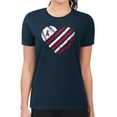 thumbnail image 4 of Women's G-III 4Her by Carl Banks  Navy Los Angeles Angels Super-Slim Fit Lightweight Heart Graphic T-Shirt, 4 of 5