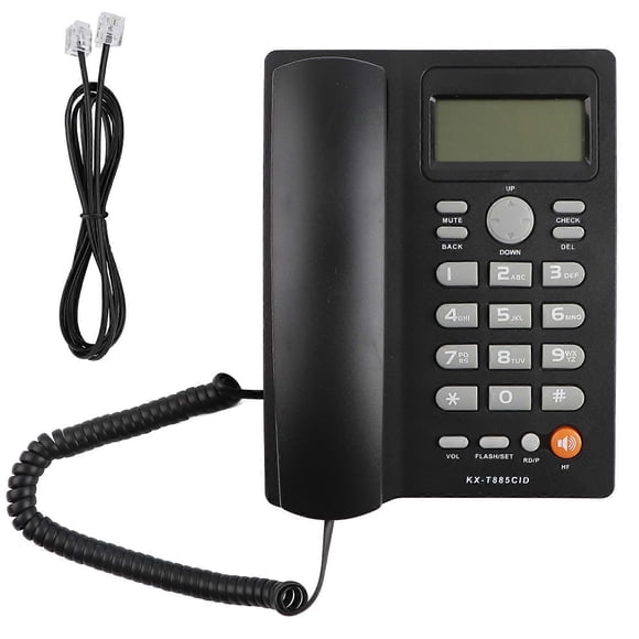 Caller ID Telephone Hands free Calling Home Office Hotel Landline Phone English (Black)