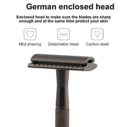 Men Vintage Retro Double Edge Enclosed Safety Razor Manual Hand Beard Shaver
