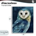 thumbnail image 4 of Stupell Industries Contemporary Cerulean Blue Owl White Framed Giclee Art, 11 x 14, by Franklyn Gregory, 4 of 8