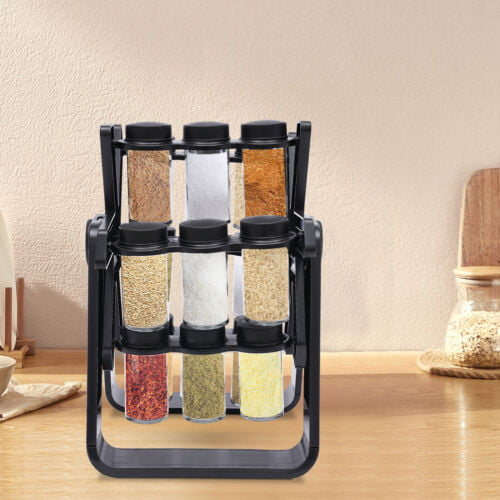 Set of 8 glass spice jars + rotating stand - Deco, Furniture for  Professionals - Decoration Brands