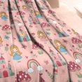thumbnail image 3 of Princess Mushroom Castle Pattern Blanket,Comfortable Soft Lamb Wool Throw Blanket,All Season,Warm Lightweight Blankets for Sofa Bed Couch Living Room Chair,60"x80", 3 of 4