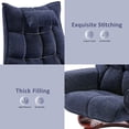 thumbnail image 3 of Mcombo Swivel Recliner with Ottoman, Massage TV Chairs with Neck Pillow and Side Pocket for Living Reading Room, Chenille Fabric 4188, 3 of 10