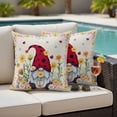 thumbnail image 4 of Daisy Gnomes Outdoor Waterproof Pillow Covers, Farmhouse Pastoral Garden Floral Burlap Decorative Square Throw Pillowcase Sofa Cushion Sham for Patio/Couch/Chair, 18"x18" 2 Pack, 4 of 8