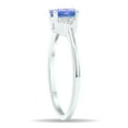 thumbnail image 3 of SZUL Women's Tanzanite and Diamond Half Moon Ring in 10K White Gold, 3 of 5