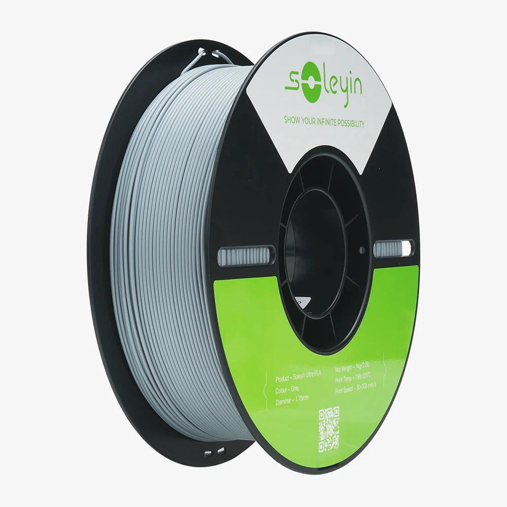 Creality Soleyin Ultra PLA Filament 1 75mm; Matte Grey; 1kg; High Speed 300mm s; Plus Minus 0 02mm Accuracy; Quick Cooling; for Ender K1; K1C; K2 Pro Plus; 3301010517 - 12 units per pack