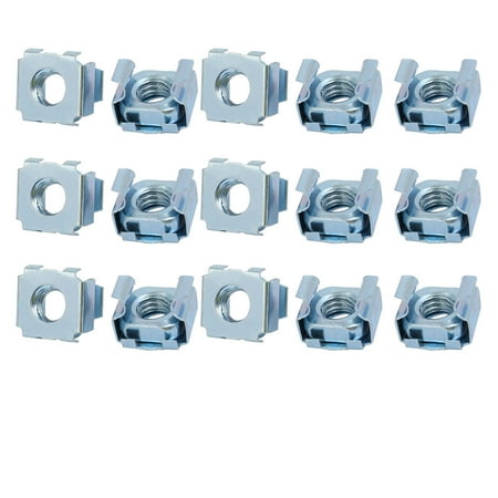 

Unique Bargains 15pcs M8 65Mn Spring Steel Captive Cage Nut Silver Tone for Server Shelf Cabinet