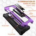 thumbnail image 2 of Moto G Play 2021 Case, Rosebono Hybrid Slim Colorful Armor Shockproof Impact Resistant Protective Cover Case With Kickstand For Moto G Play 2021 (Purple), 2 of 8