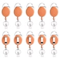 thumbnail image 1 of Muka 10Pcs Carabiner Badge Holder Reels With Back Splint and Key Ring-SolidOrange, 1 of 8