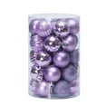 thumbnail image 1 of xihome Juego de 34 adornos navideños de plstico de 4 cm para rbol de Navidad con purpurina, 1 of 6