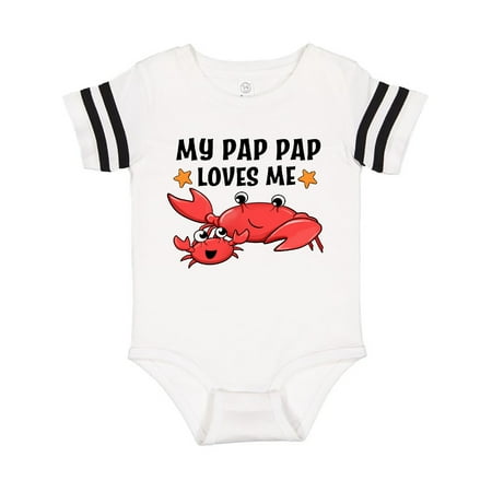 

Inktastic My Pap Pap Loves Me- cute crab family Gift Baby Boy or Baby Girl Bodysuit