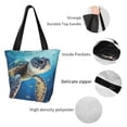 thumbnail image 6 of Bingfone Watercolor Turtle Women Shoulder Tote Bags Casual Bag Ladies Shopping Handbag, 6 of 8