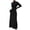 Black, variant on WTOBBY Ladies' Temperament Slim Fit High Neck Fashionable Solid Color Long Sleeved Dress - Sophisticated and Elegant Dress with High Neck, Great for Formal or Casual Settings,Black L