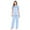 Blue, variant on Women's Short Sleeve Floral Pajama Set