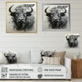 thumbnail image 4 of Designart "Grey Buffalo Of Wisdom" Animals Floater Framed Wall Decor, 4 of 7