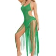 thumbnail image 1 of FhsagQ Sortie de Plage pour Femmes Jeu de Rôle Sans Entrejambe Femmes Robe de Plage à Franges Longue Dos Nu Sortie de Plage Bikini Sortie de Plage Sortie de Plage pour Femmes Justaucorps Sortie de Plage pour Femmes Grande Taille Vert Taille Unique, 1 of 6