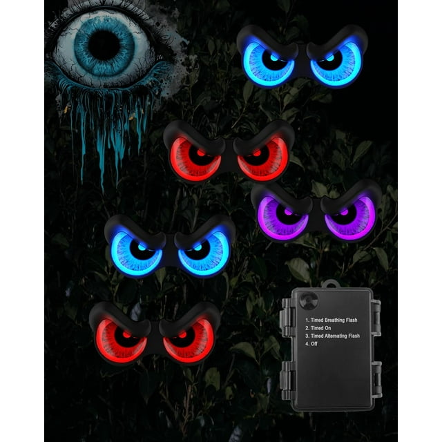 Luces LED para ojos Sewawe, brillantes y parpadeantes, para decoración de Halloween