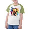 thumbnail image 4 of RXIRUCGD 2025 Vêtements d'Été pour Enfants Tout-Petits Garçons Filles Mode Mignon Col Rond Imprimé Manches Courtes Haut, 4 of 7