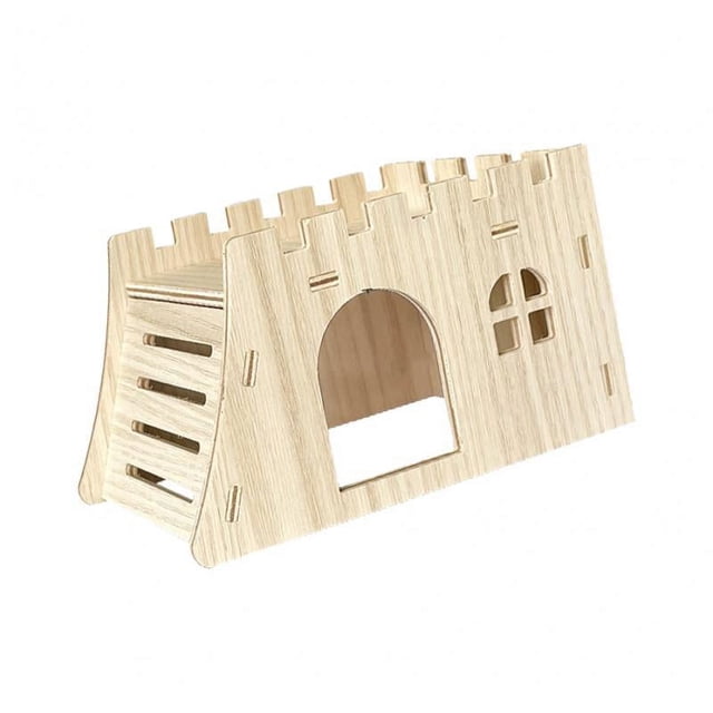 Casa para hámster, casa de esquina para hámster, casa de madera para hámster, casa para rata jerbo D