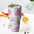 thumbnail image 3 of 30oz Pink Fall Pumpkins Bats Stars Pattern Tumblers Stainless Steel Tumbler with Lid and Straw,Vacuum Insulated Double Wall Travel Tumbler Cups Mug with Cleaning Brush for Coffee,Tea, 3 of 7