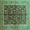 thumbnail image 1 of Ahgly Company Machine Washable Indoor Square Oriental Turquoise Blue Industrial Area Rugs, 8' Square, 1 of 4