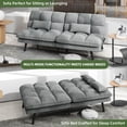 thumbnail image 3 of Uforic 70" Deep Futon Convertible Sofa Bed with Adjustable Backrest, Cat-Scratch-Proof Fabric Sleeper Couch, Gray, 3 of 9