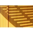 thumbnail image 2 of Wilson, Emily M. 32x23 White Modern Wood Framed Museum Art Print Titled - Coney Island-Brooklyn-New York-USA Striped shadows on a yellow building, 2 of 4