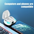 thumbnail image 5 of Clearance & Promo, Wireless Bluetooth Headset 5.3, In-Ear, Cool Light, HIFI Noise Reduction, Low Delay, High Definition Calls, Perfect for Office & Sports Use With Smart Features | Plastic, White, 5 of 9