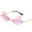F, variant on ibiyuan Trendy Sunglasses For Women Retro Frameless Gradient Transparent Sunglasses Fashion Rimless Shades For Women Men