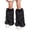 Black, variant on Fuzzy Faux Furs Leg Warmers for Women Warm Fashion Mid-calf Furry Boot Covers
