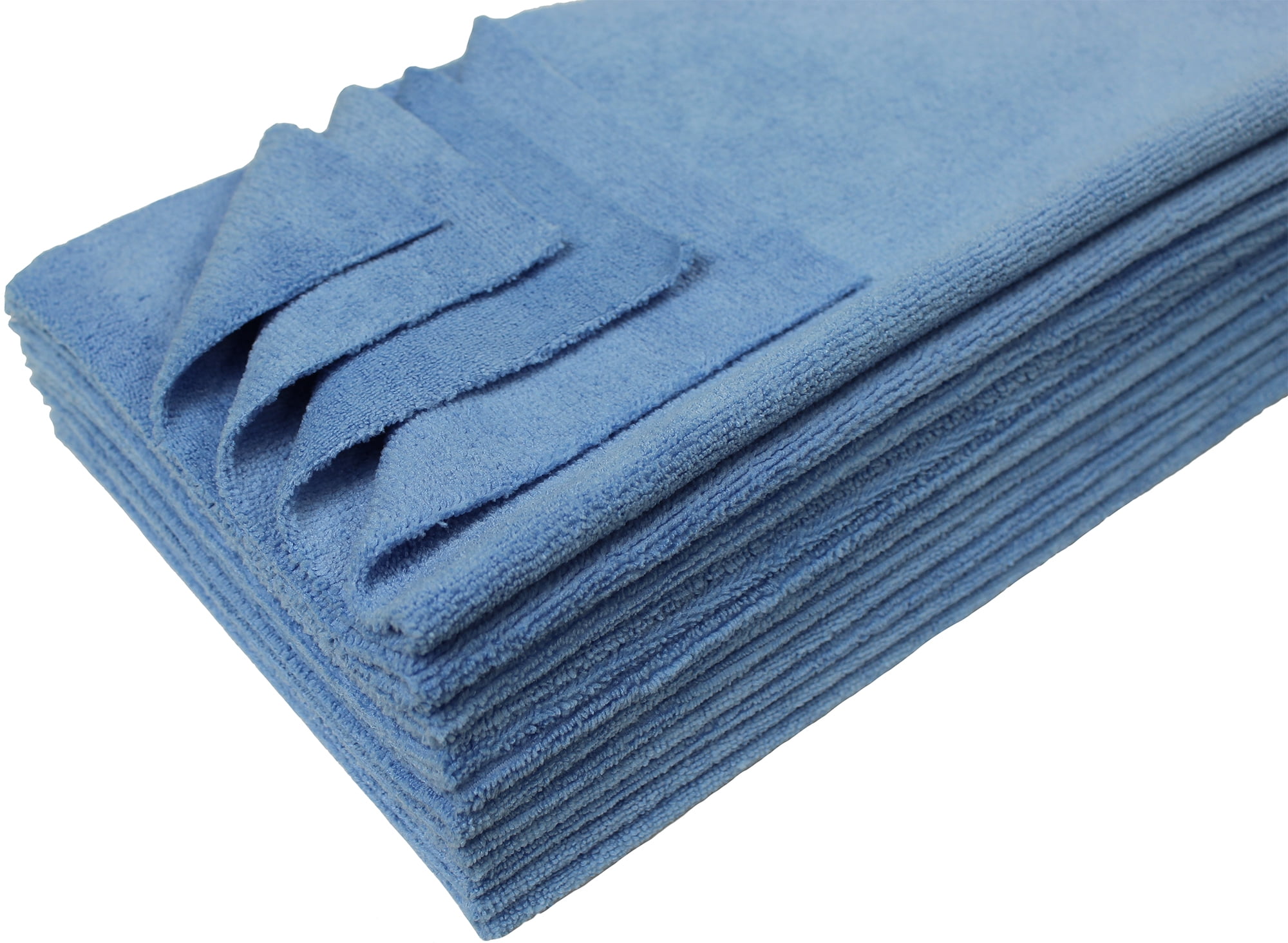 12 Pack 2052237 Blue Quickie Absorbing/Fast Drying Microfiber Cleaning Cloth 