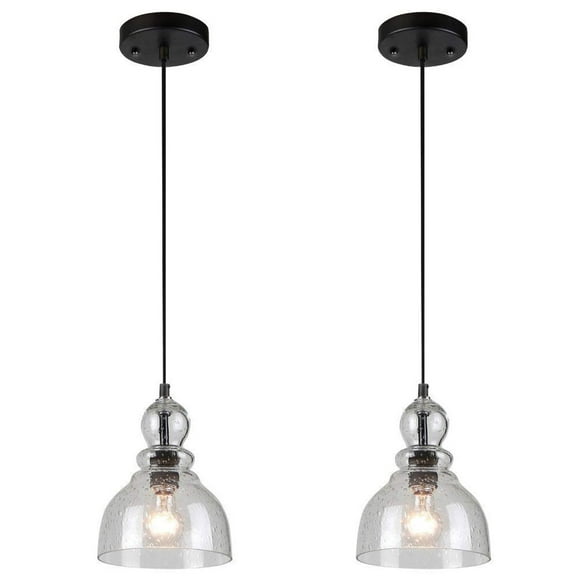 Ciata Lighting 1-Light Indoor Adjustable Mini Pendant - Bronze Indoor Pendant (2 Pack)